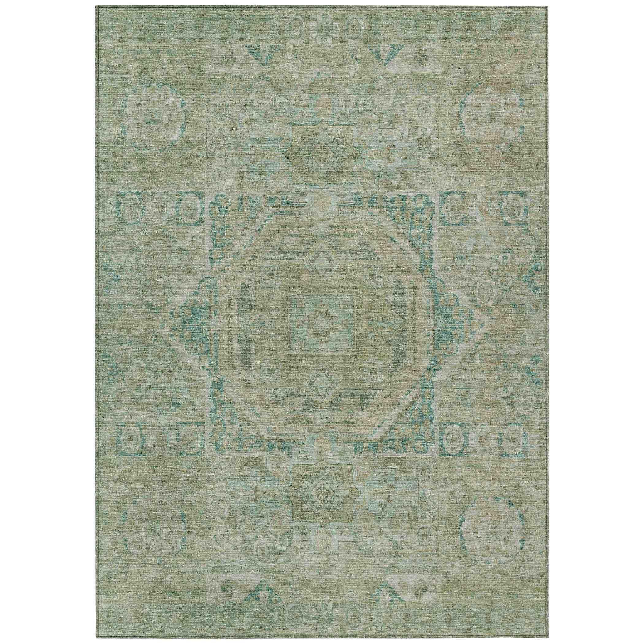 Addison Rugs Iriir Green Washable Indoor-Outdoor Rug