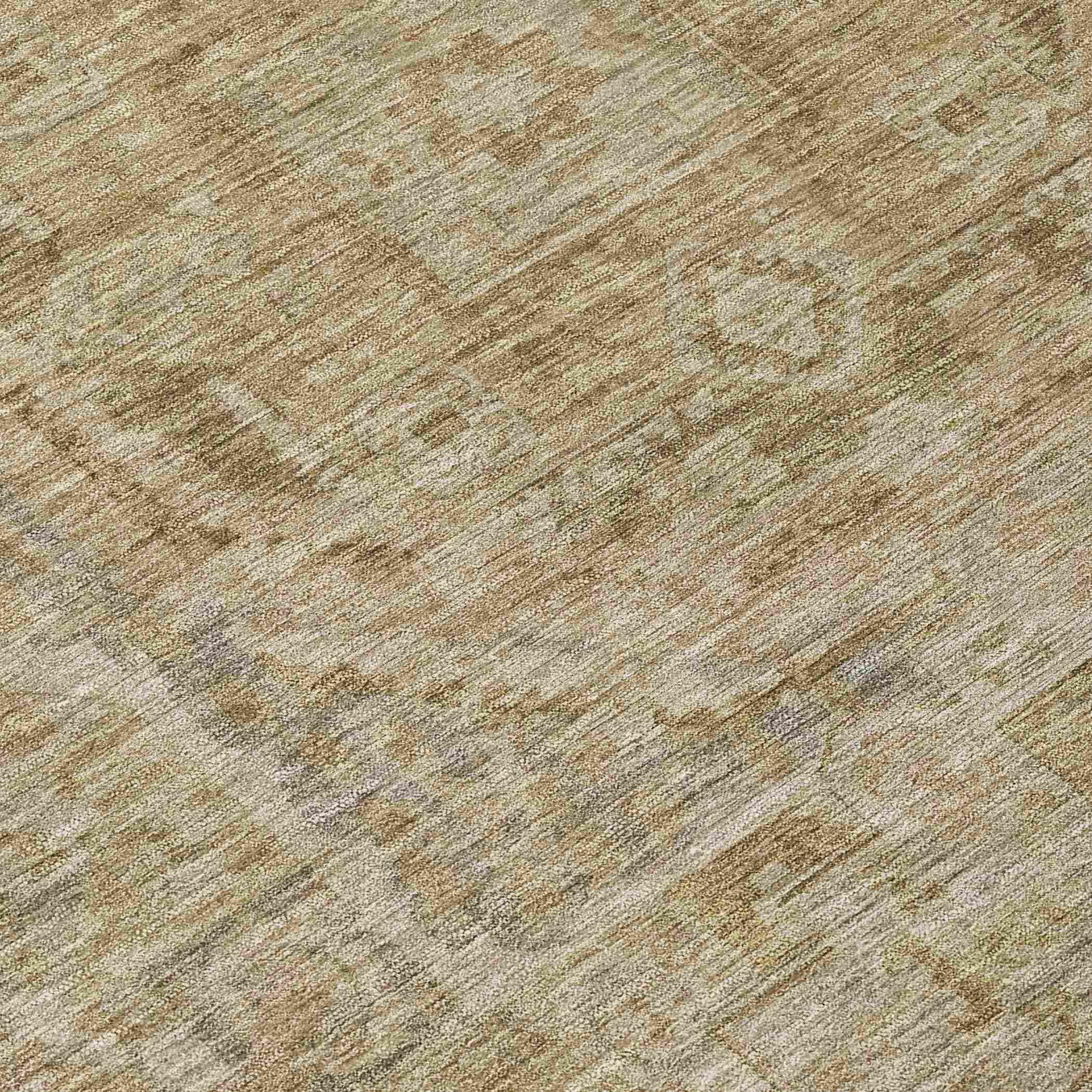 Addison Rugs Iriir Tan Washable Indoor-Outdoor Rug