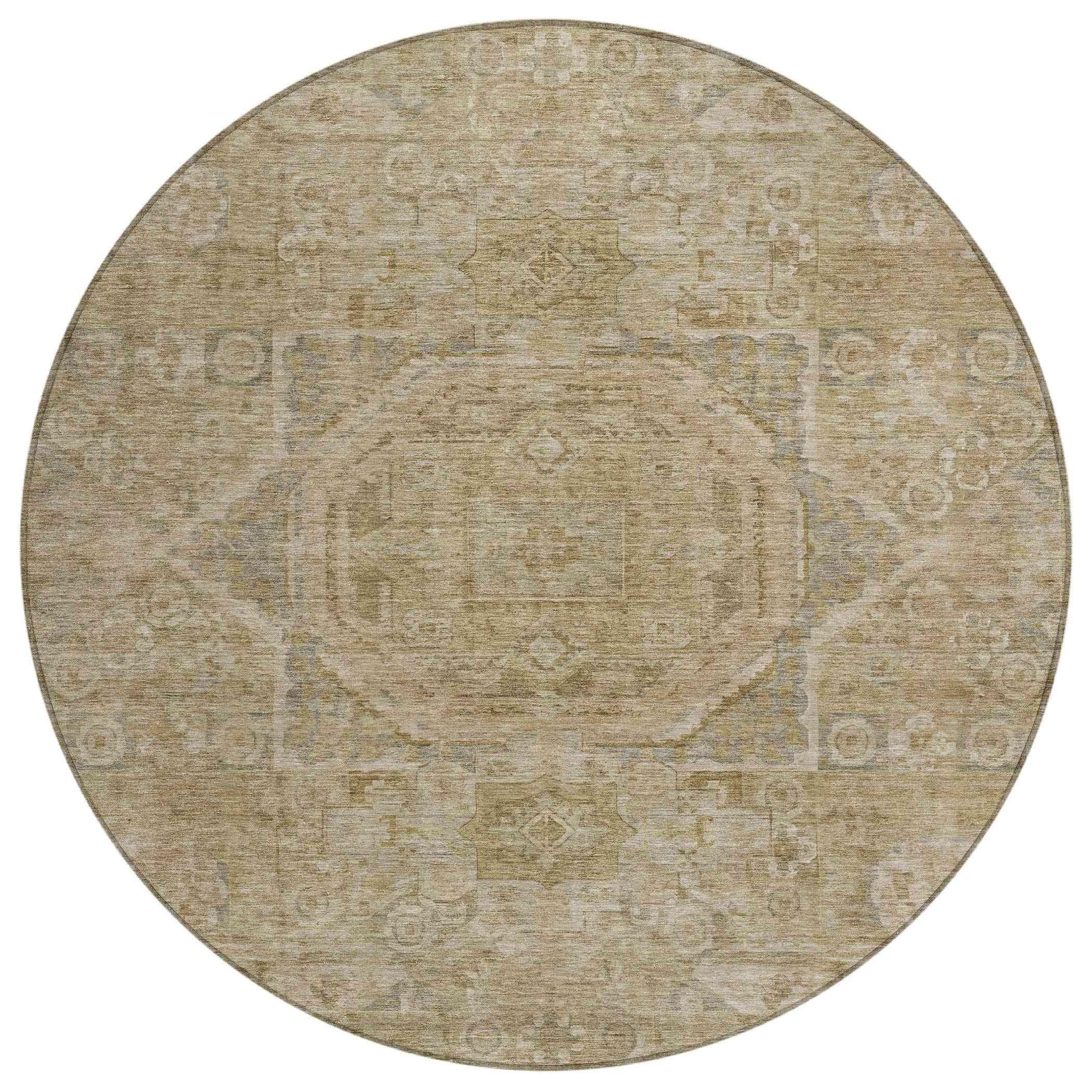 Addison Rugs Iriir Tan Washable Indoor-Outdoor Rug