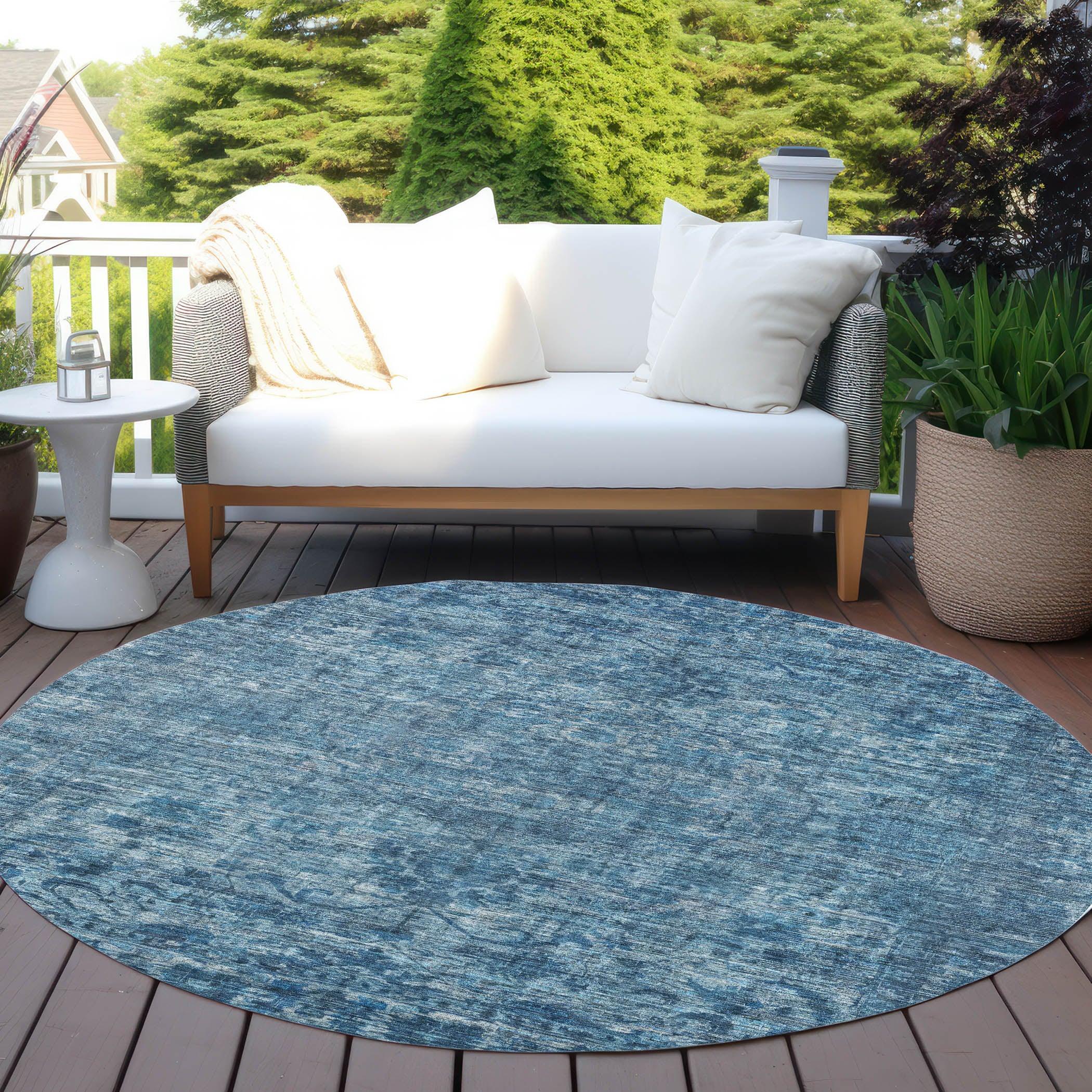 Addison Rugs Iriira Blue Washable Indoor-Outdoor Rug