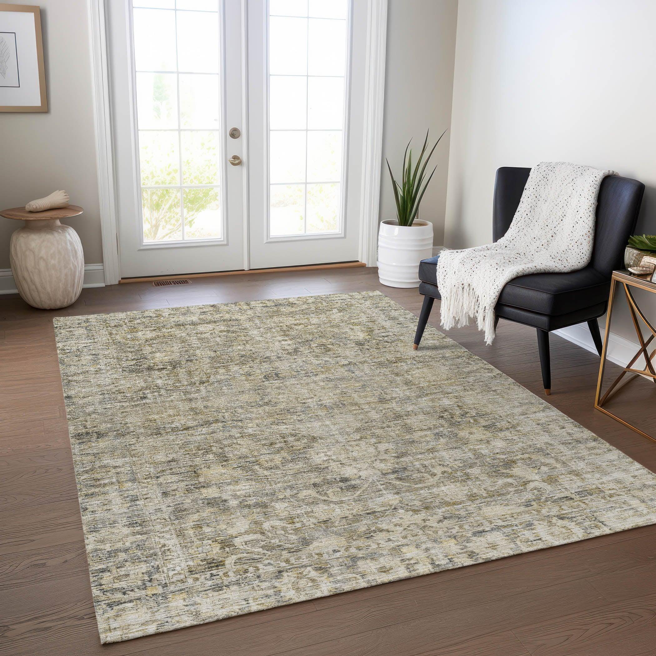 Addison Rugs Iriira Gray Washable Indoor-Outdoor Rug