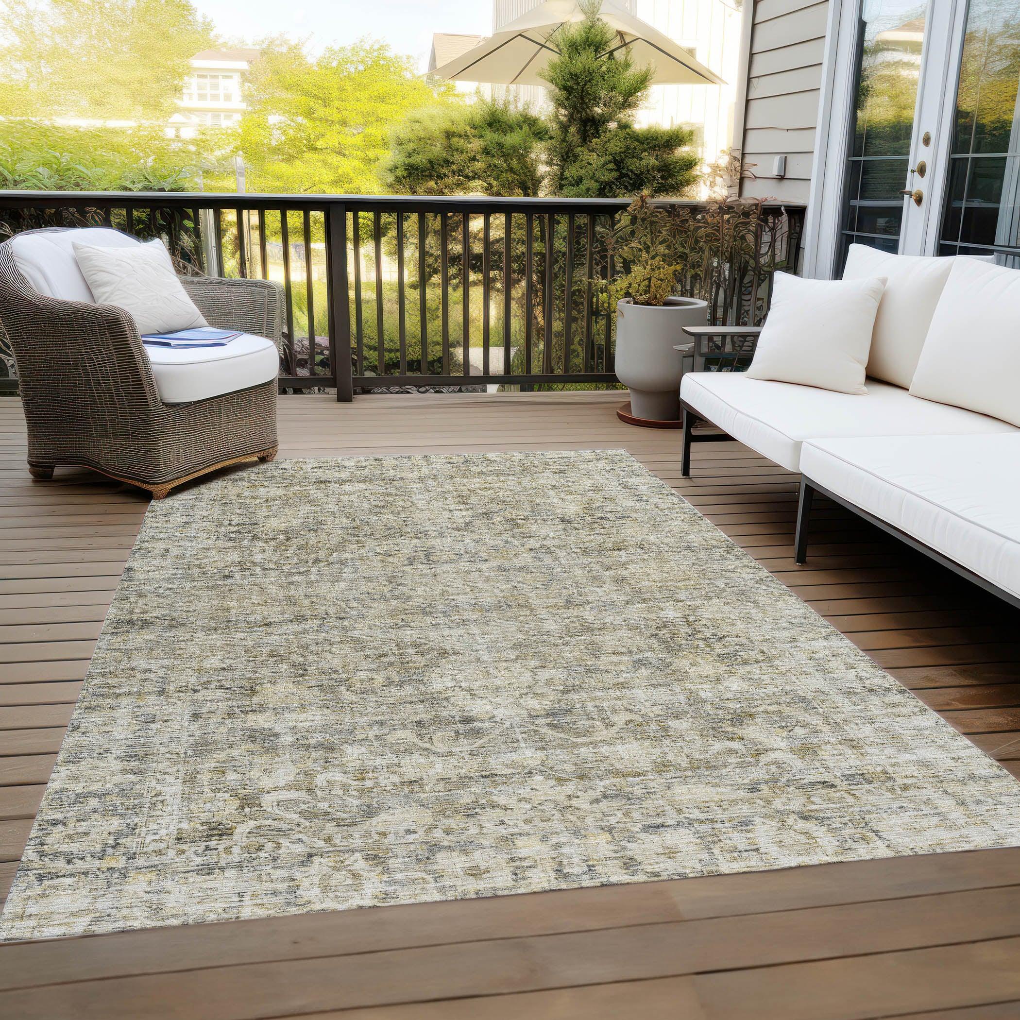 Addison Rugs Iriira Gray Washable Indoor-Outdoor Rug