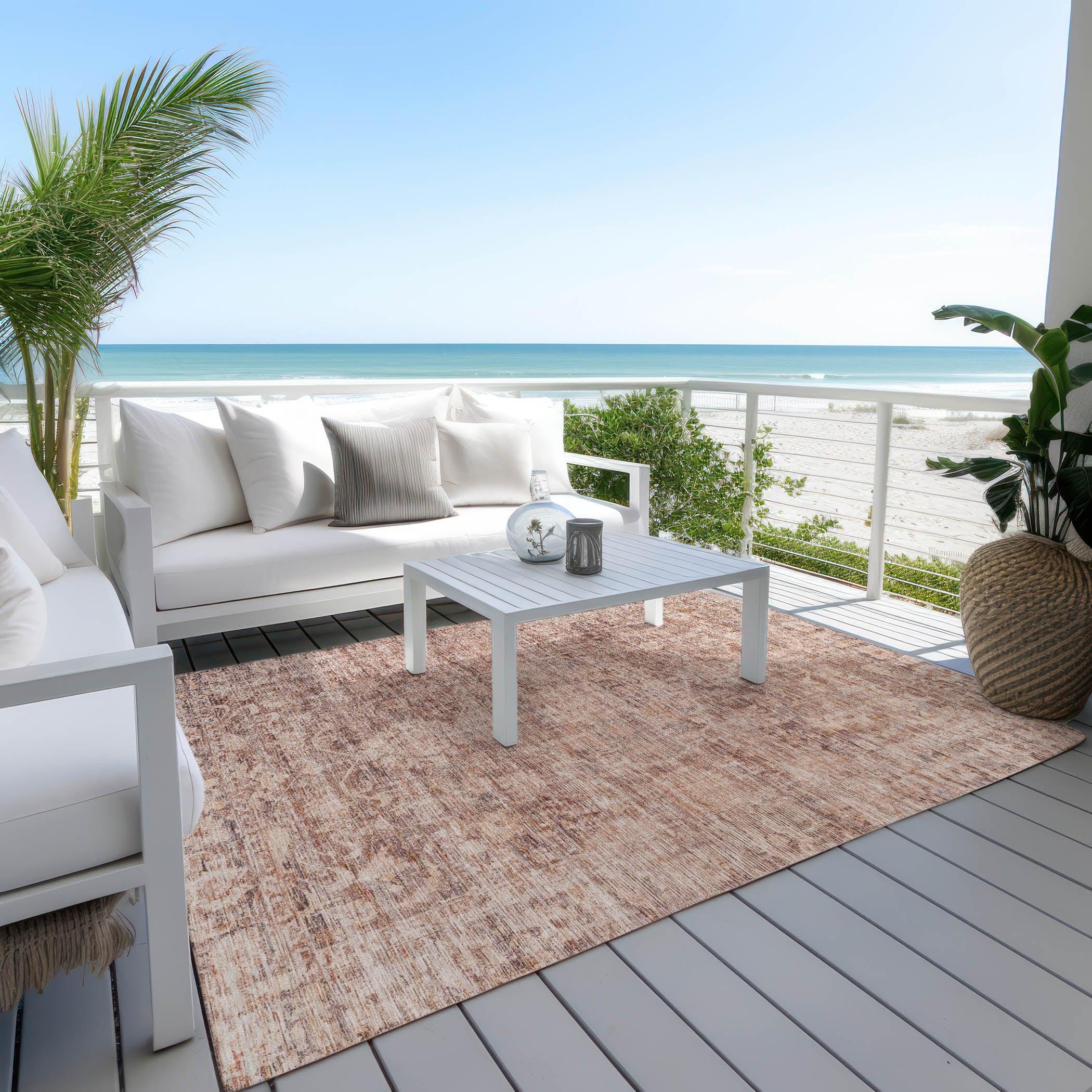 Addison Rugs Iriira Orange Washable Indoor-Outdoor Rug