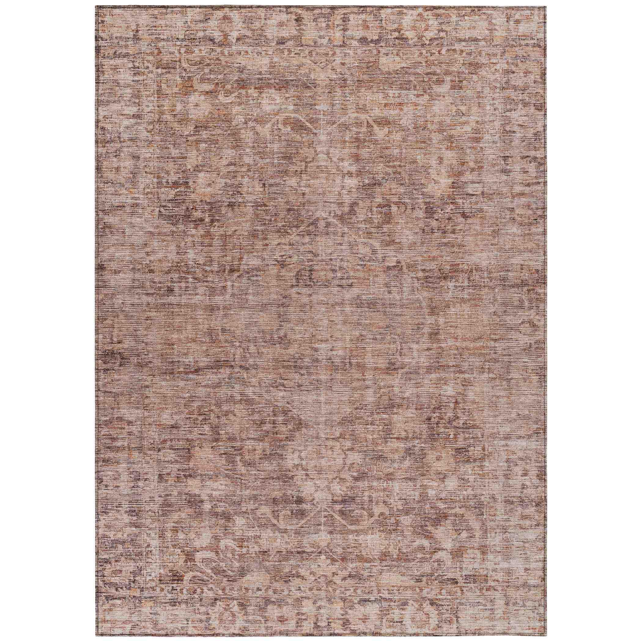 Addison Rugs Iriira Orange Washable Indoor-Outdoor Rug
