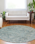 Addison Rugs Iriira Teal Washable Indoor-Outdoor Rug