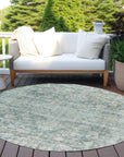 Addison Rugs Iriira Teal Washable Indoor-Outdoor Rug