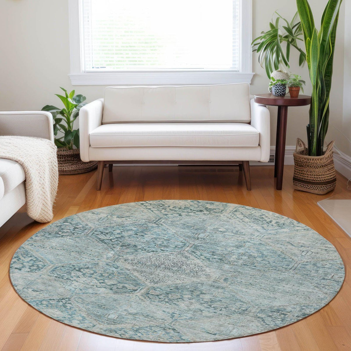 Addison Rugs Iriius Blue Washable Indoor-Outdoor Rug