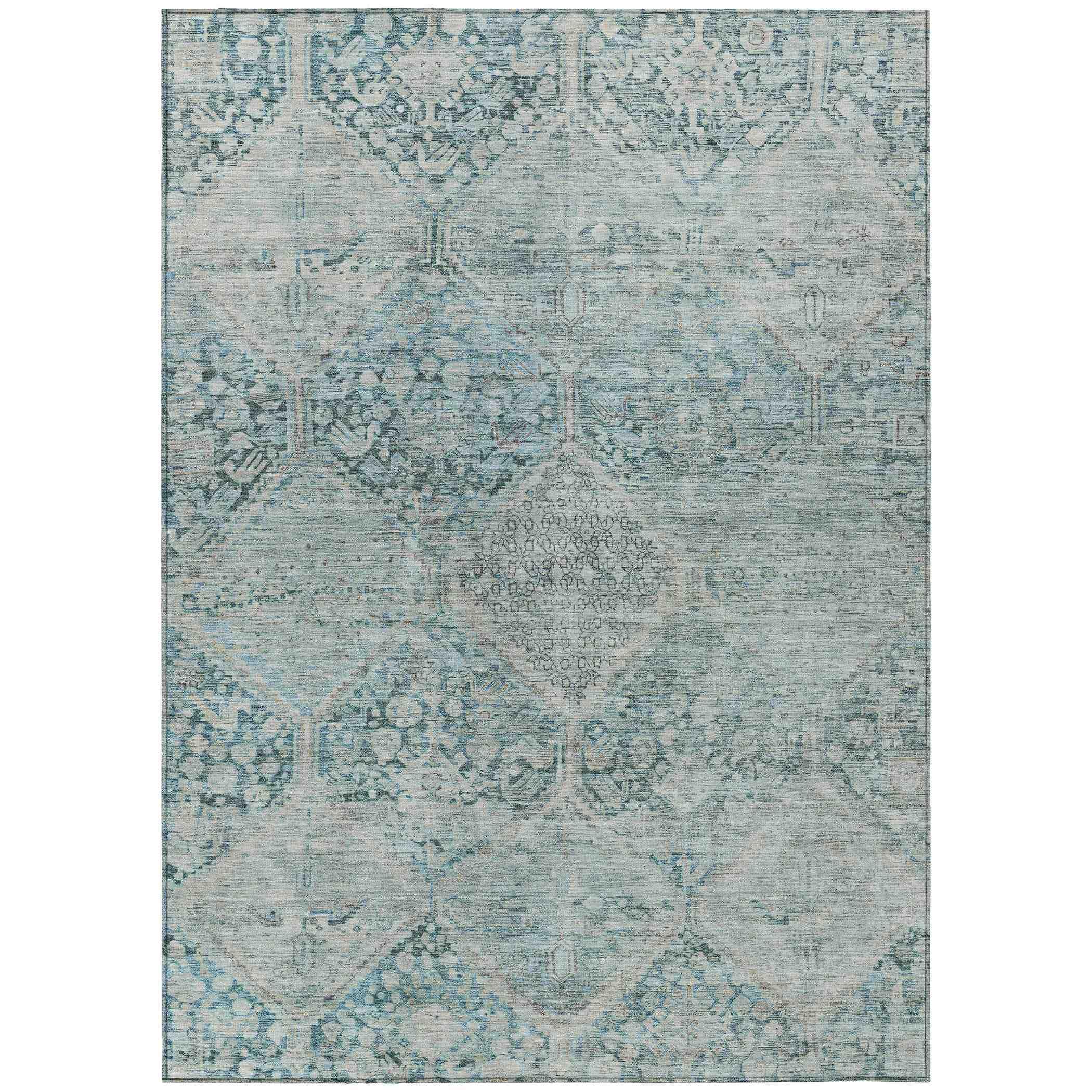 Addison Rugs Iriius Blue Washable Indoor-Outdoor Rug