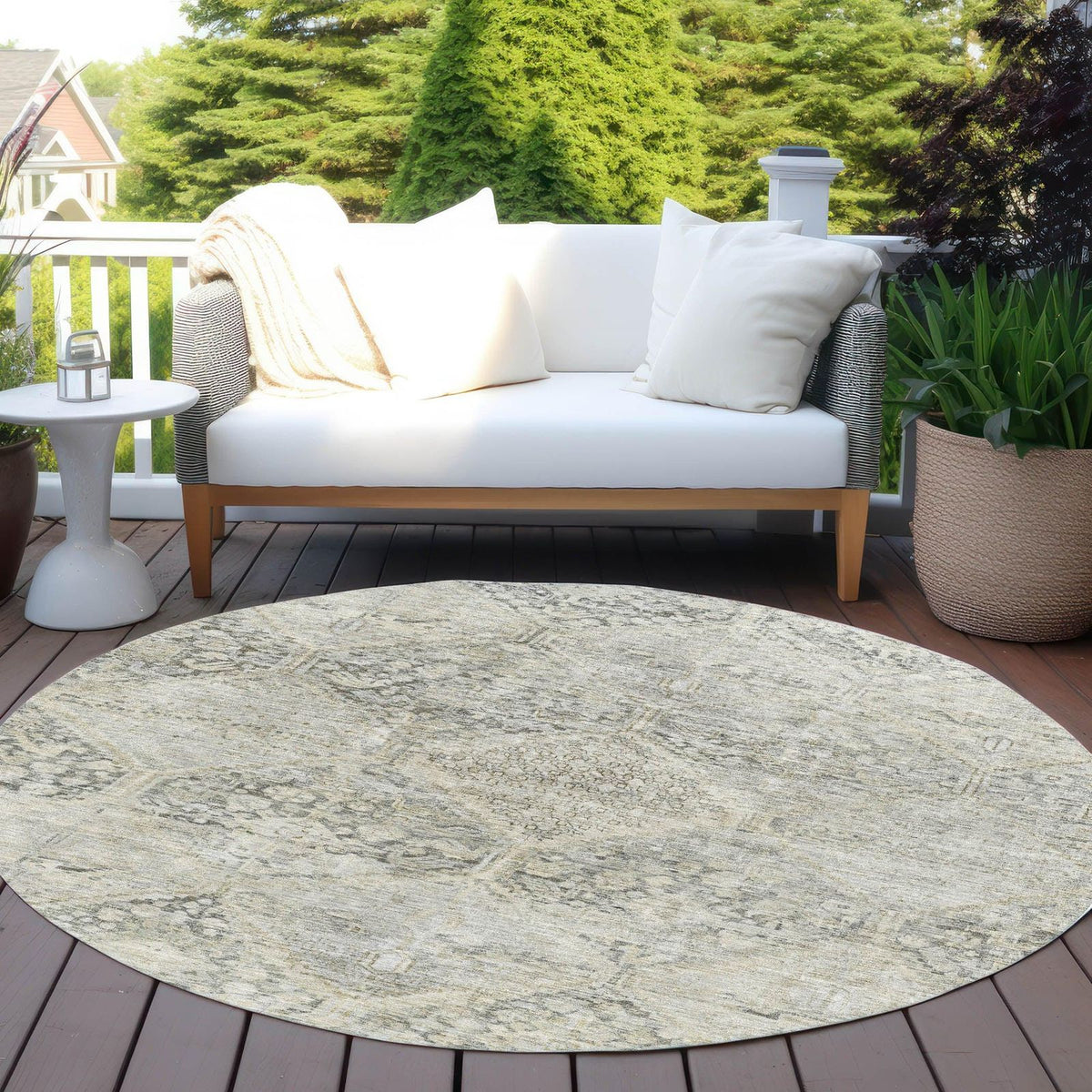 Addison Rugs Iriius Gray Washable Indoor-Outdoor Rug