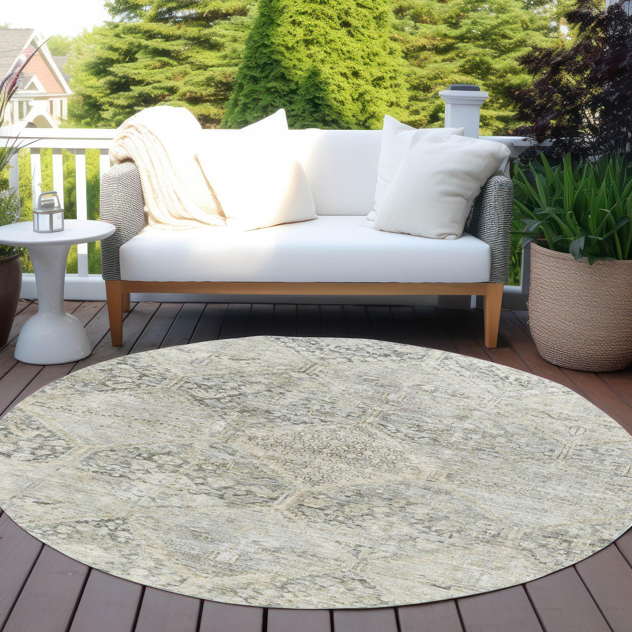 Addison Rugs Iriius Gray Washable Indoor-Outdoor Rug
