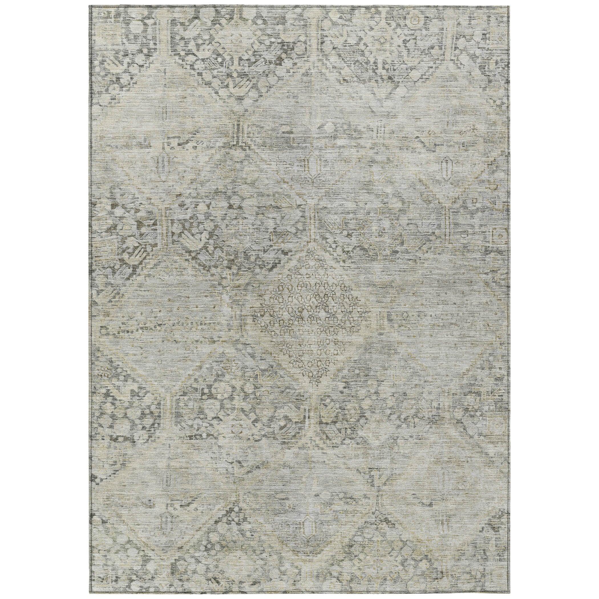 Addison Rugs Iriius Gray Washable Indoor-Outdoor Rug