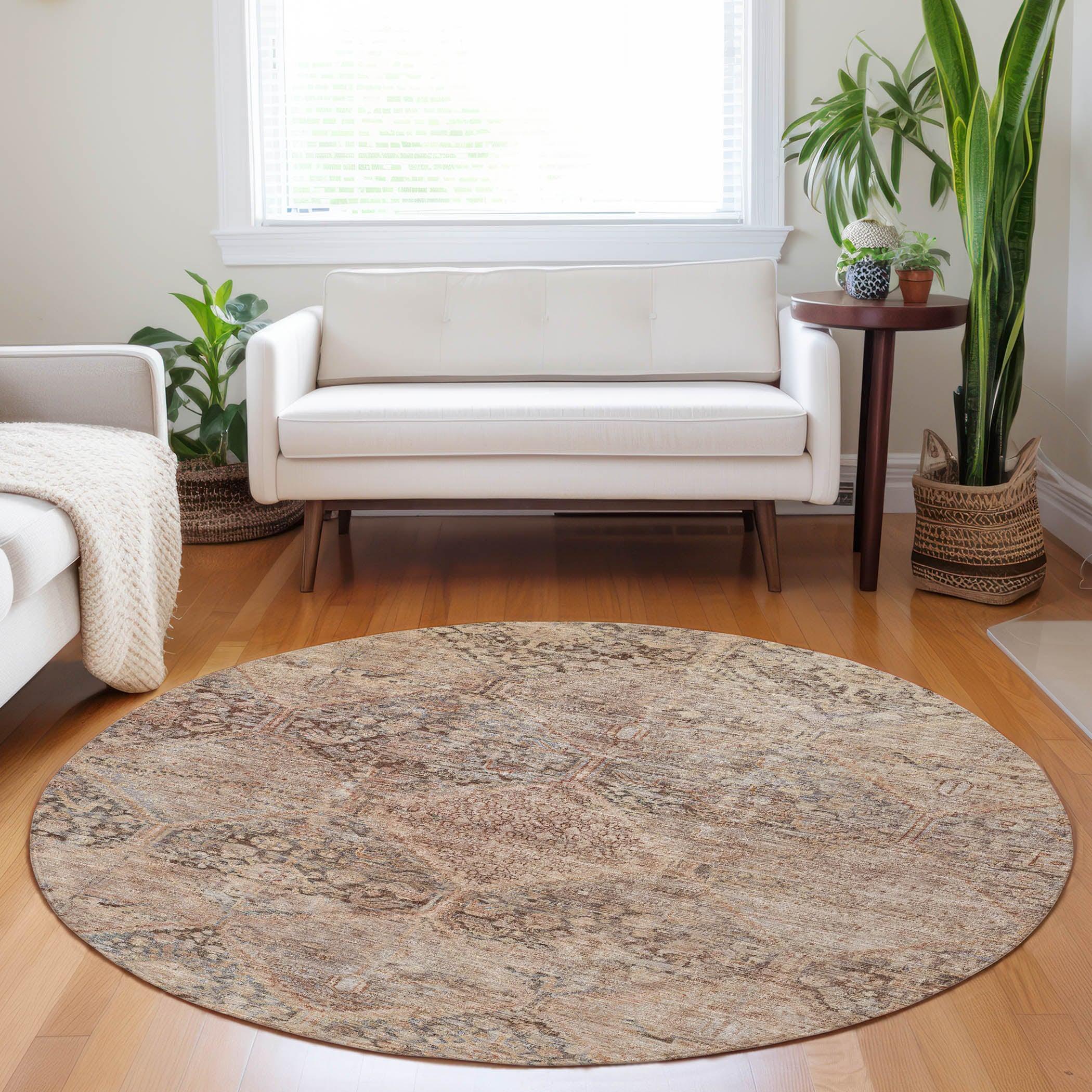 Addison Rugs Iriius Orange Washable Indoor-Outdoor Rug
