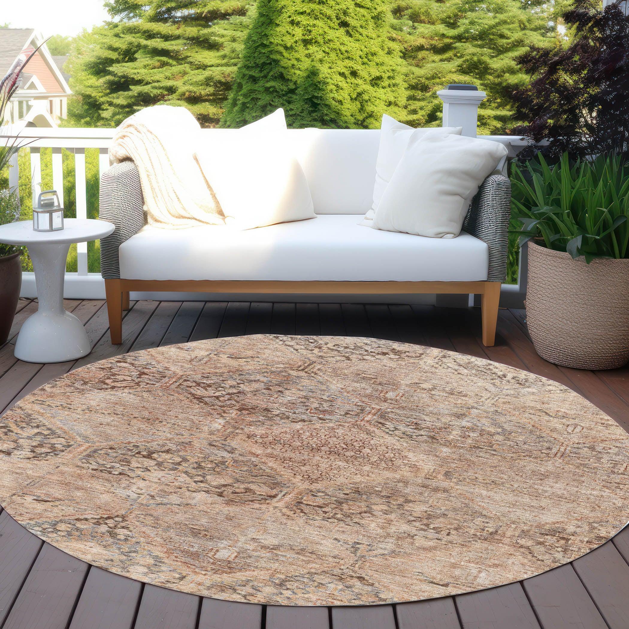 Addison Rugs Iriius Orange Washable Indoor-Outdoor Rug
