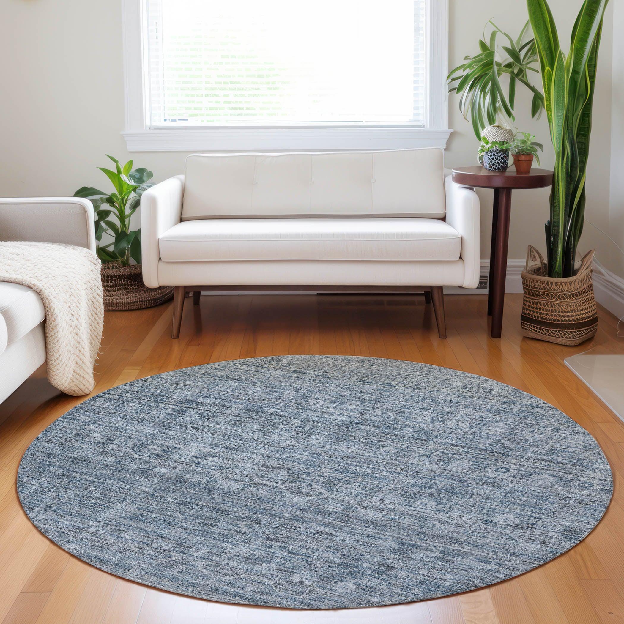 Addison Rugs Irion Blue Washable Indoor-Outdoor Rug