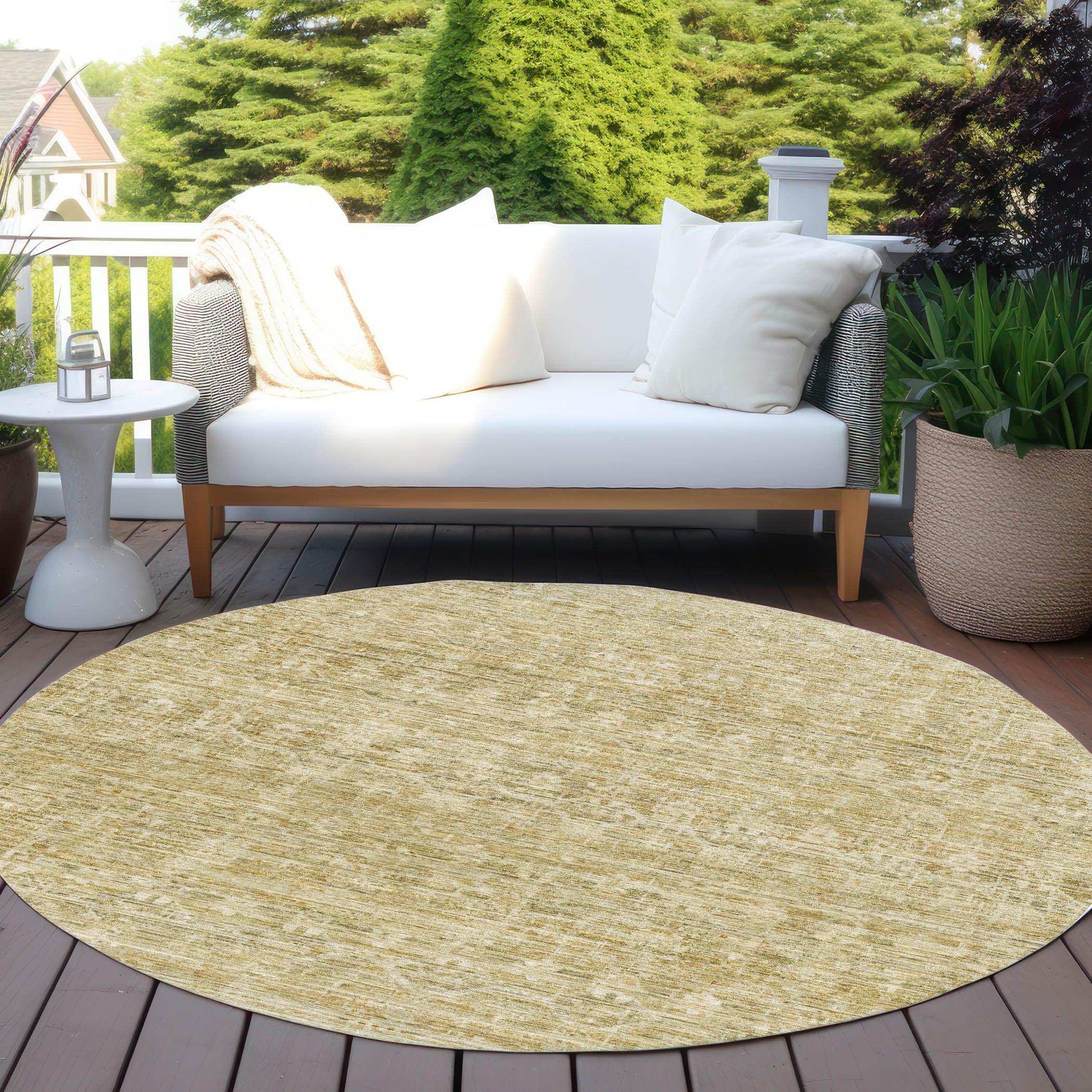 Addison Rugs Irion Gold Washable Indoor-Outdoor Rug