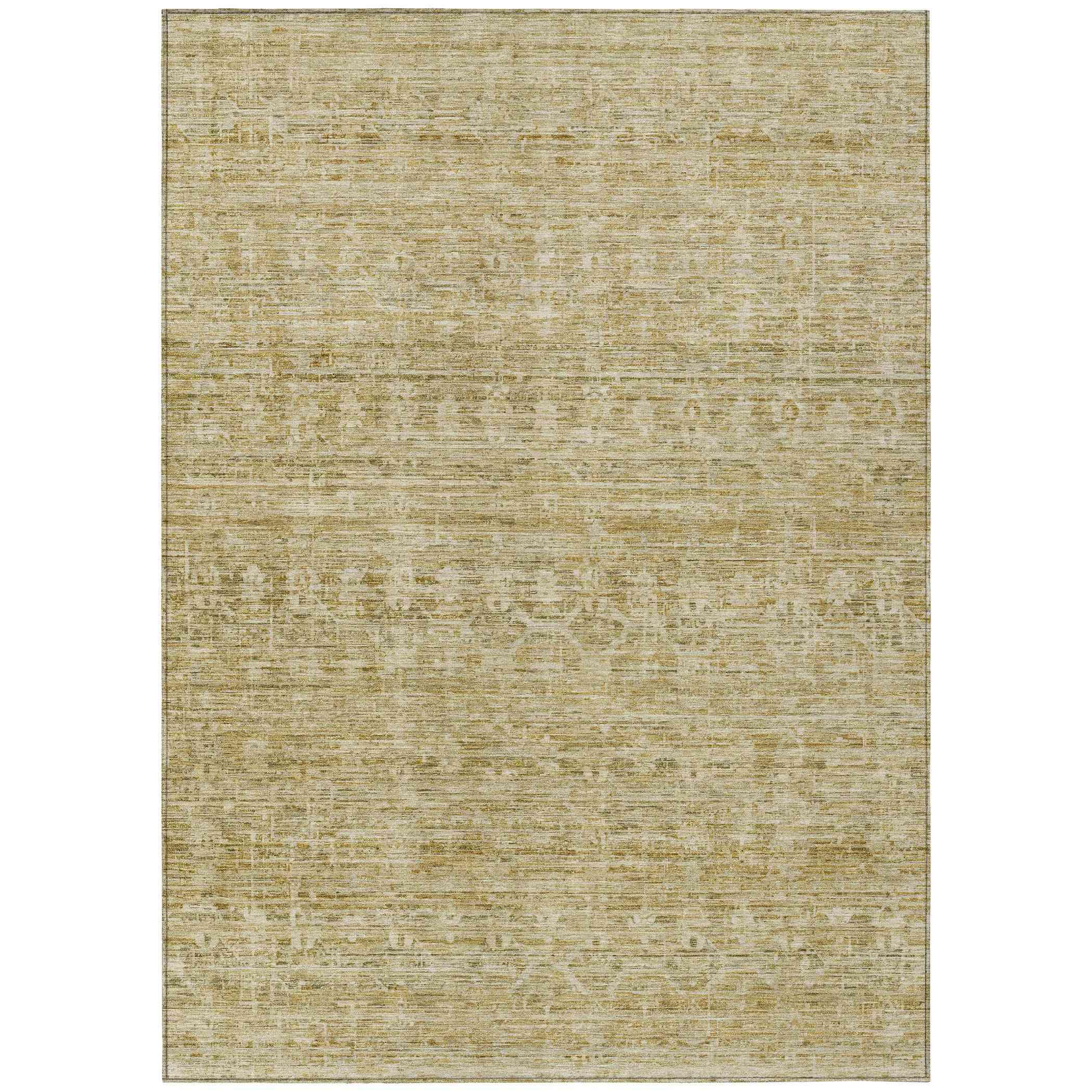Addison Rugs Irion Gold Washable Indoor-Outdoor Rug