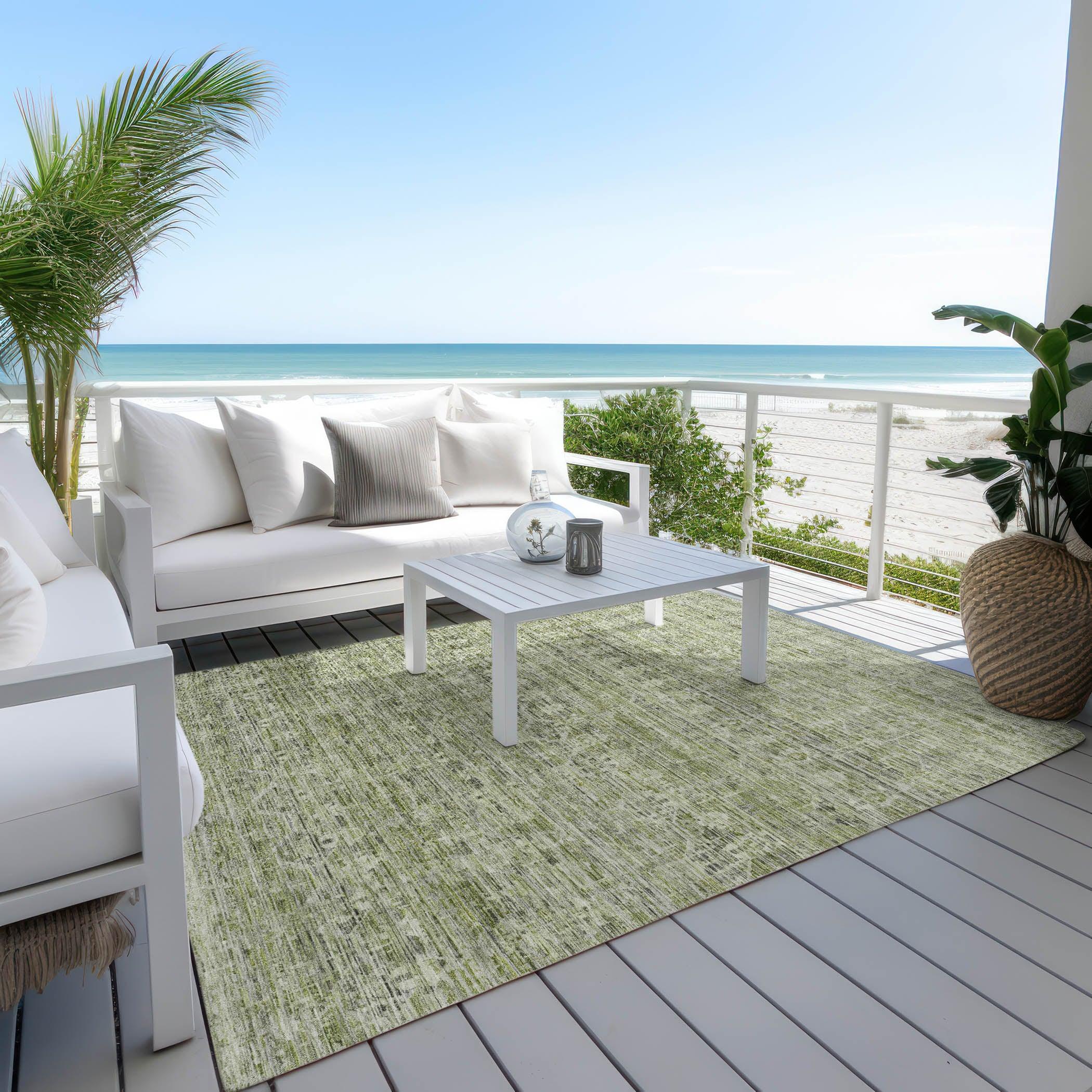 Addison Rugs Irion Green Washable Indoor-Outdoor Rug