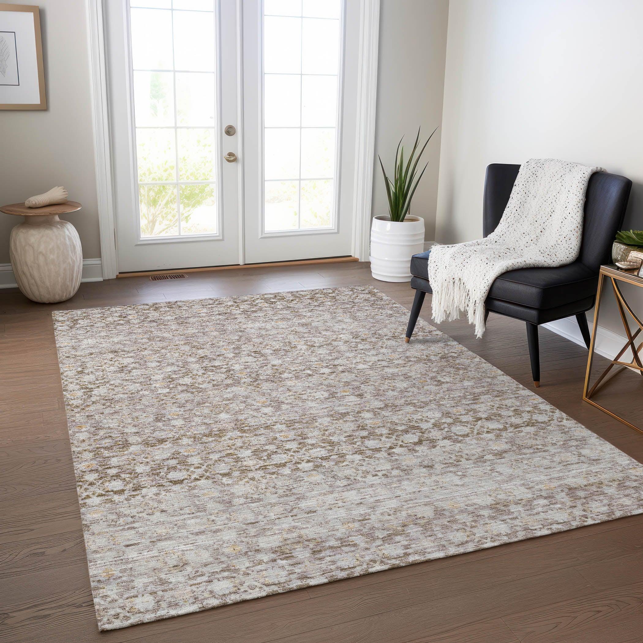 Addison Rugs Irior Brown Washable Indoor-Outdoor Rug