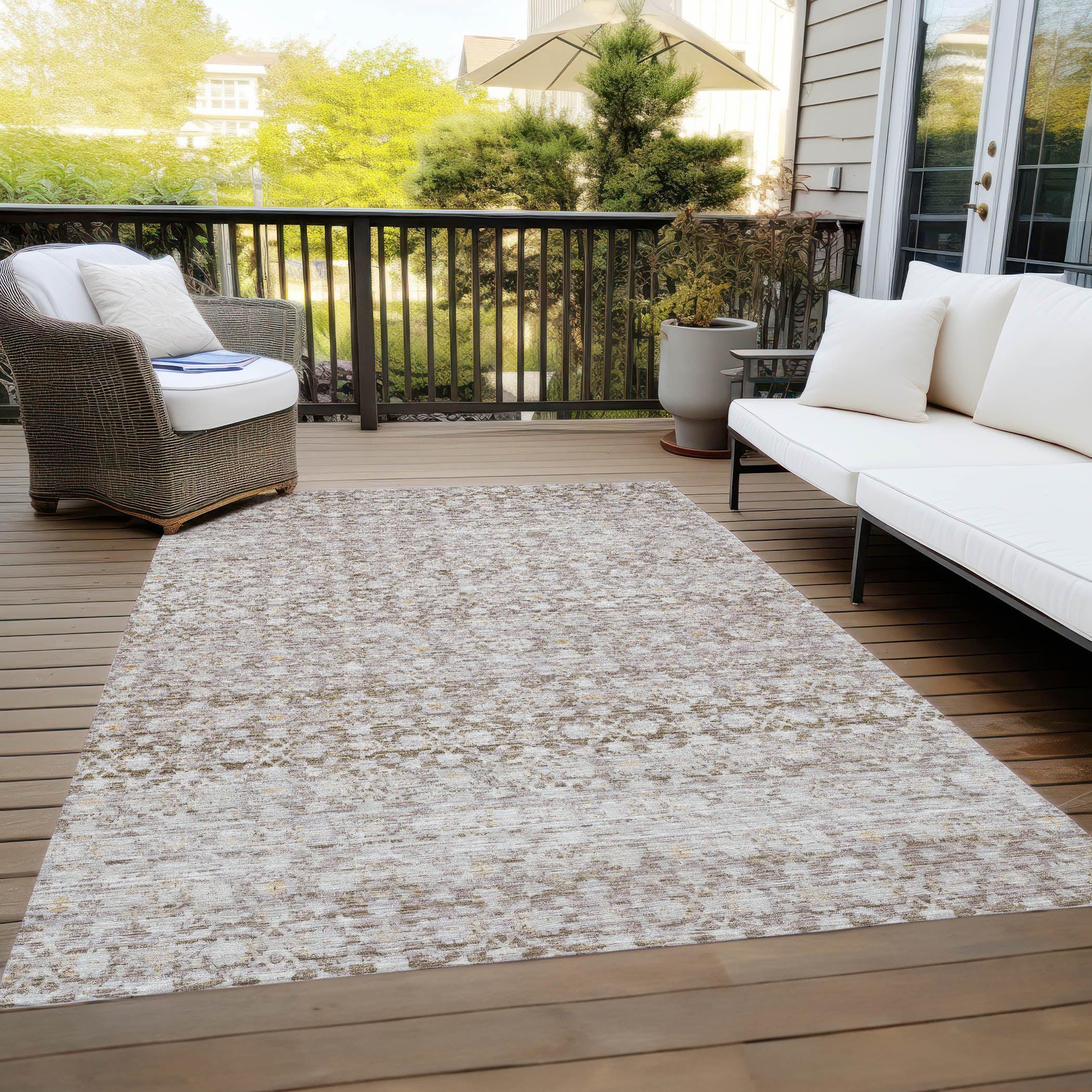 Addison Rugs Irior Brown Washable Indoor-Outdoor Rug