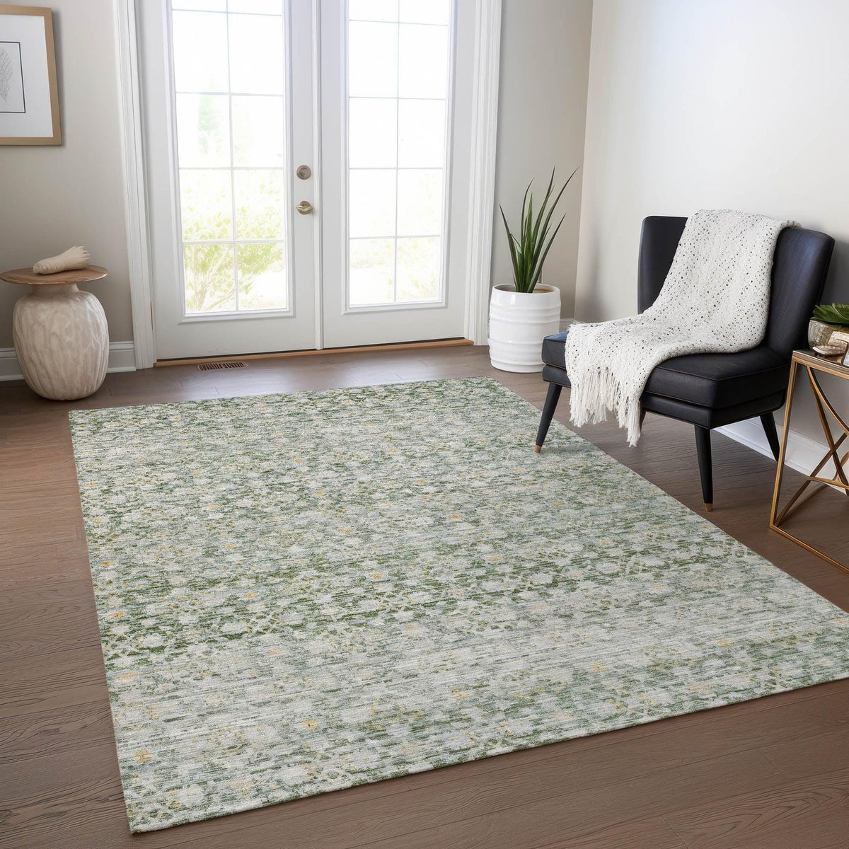 Addison Rugs Irior Green Washable Indoor-Outdoor Rug