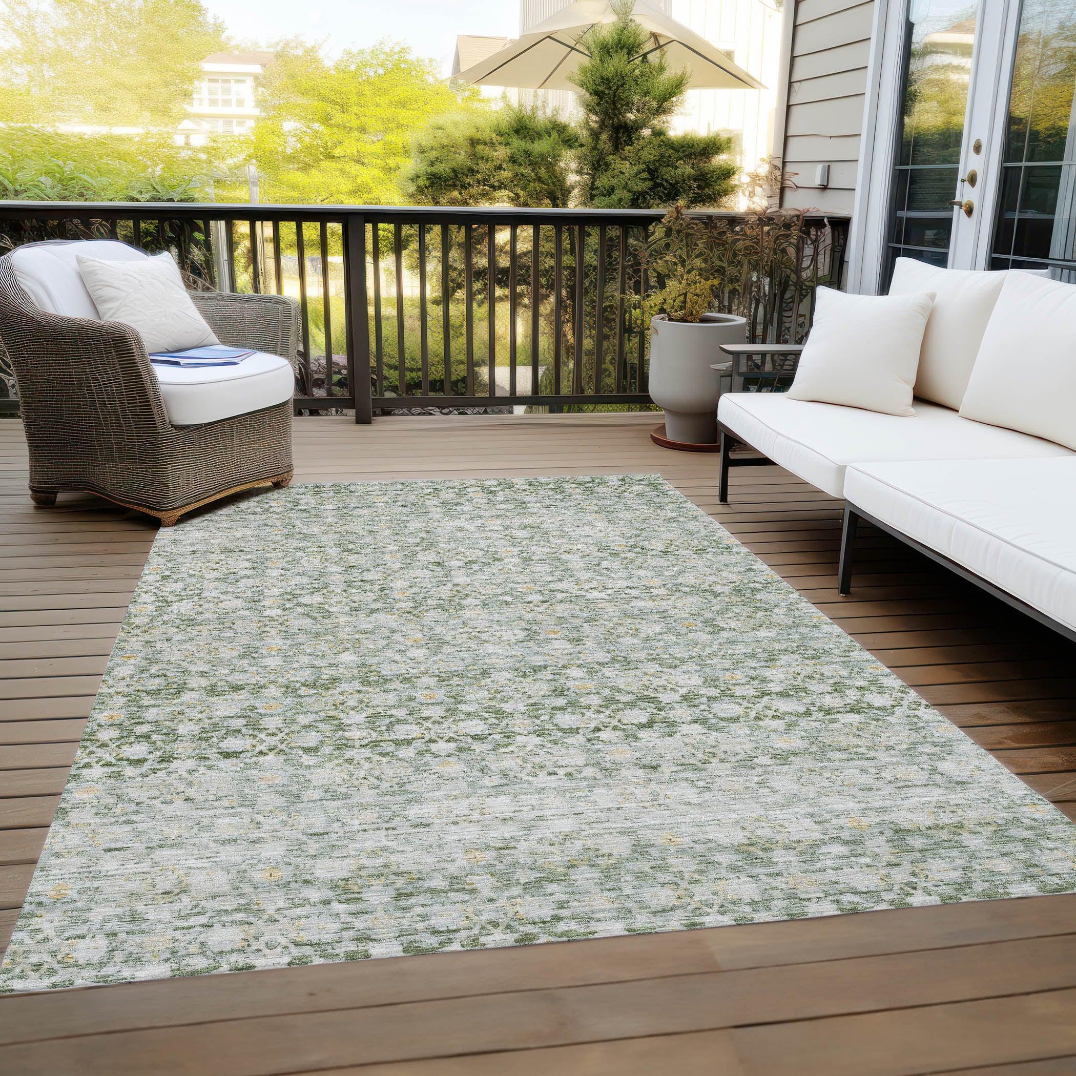 Addison Rugs Irior Green Washable Indoor-Outdoor Rug