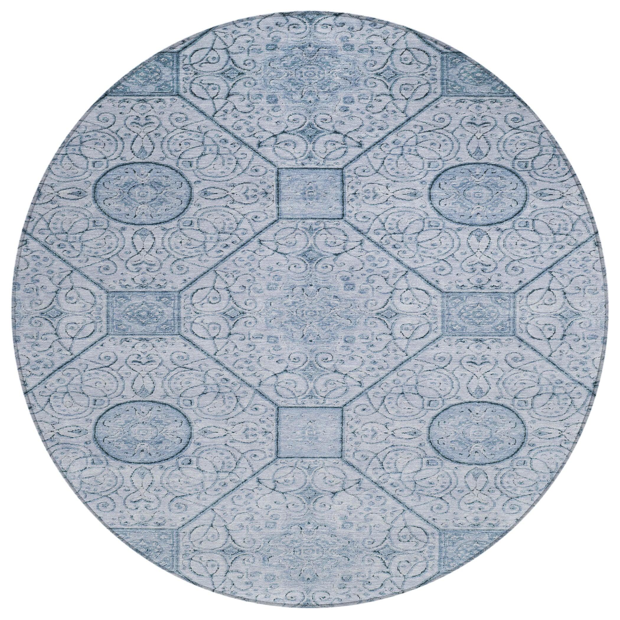 Addison Rugs Iriora Blue Washable Indoor-Outdoor Rug