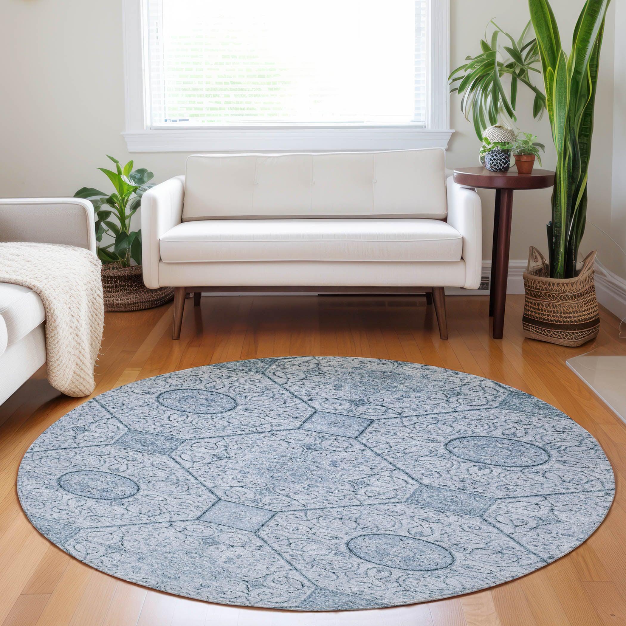 Addison Rugs Iriora Blue Washable Indoor-Outdoor Rug