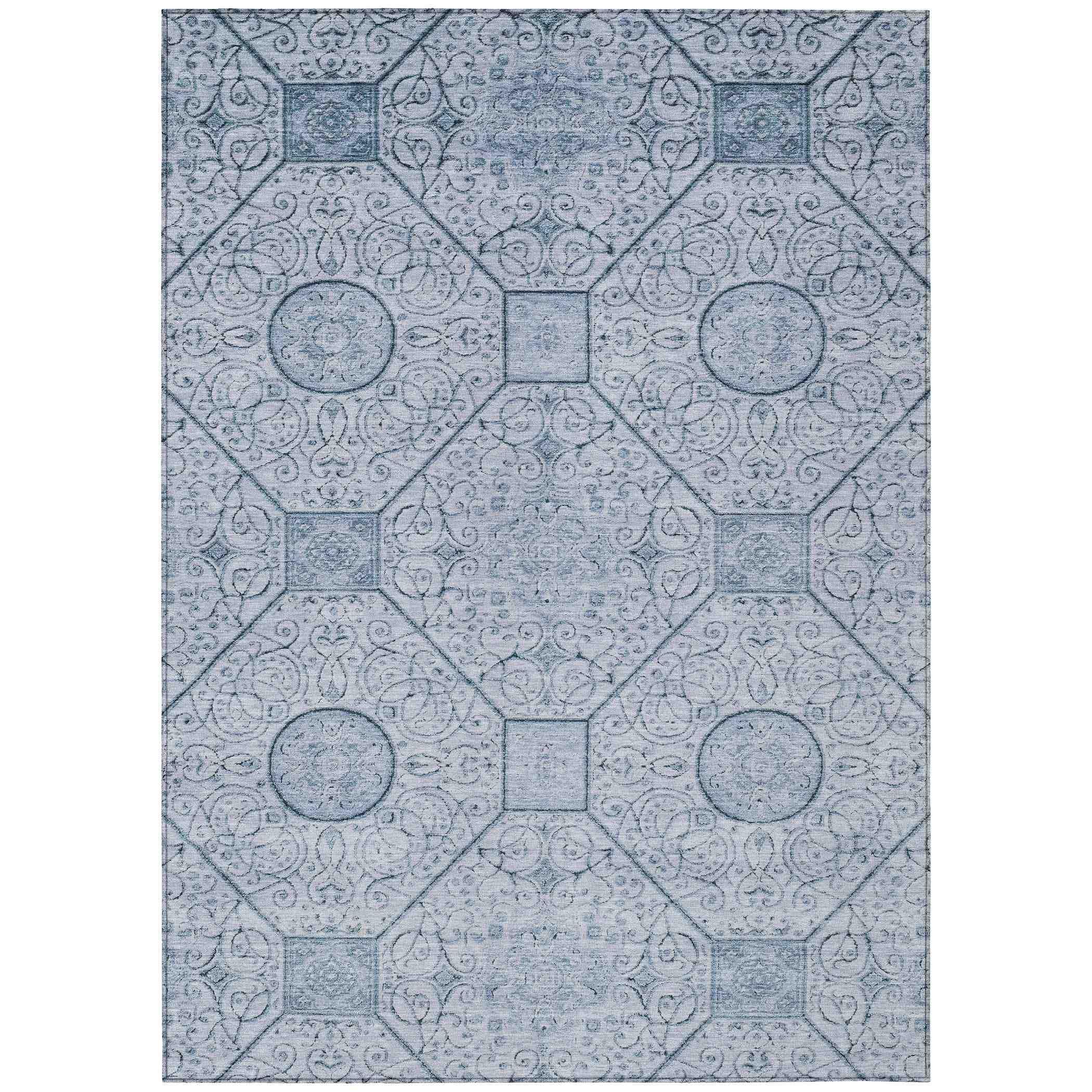 Addison Rugs Iriora Blue Washable Indoor-Outdoor Rug