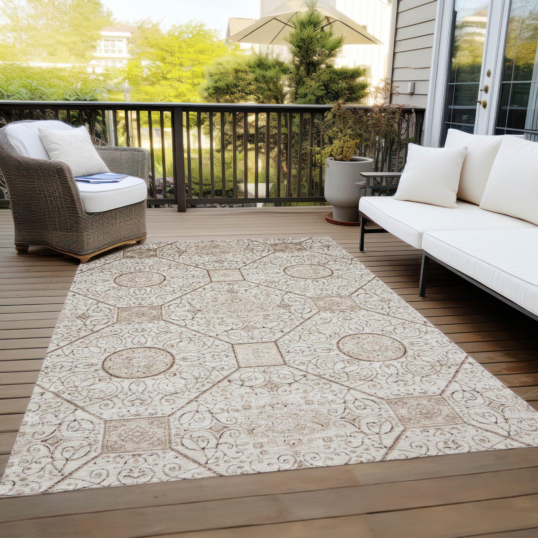 Addison Rugs Iriora Brown Washable Indoor-Outdoor Rug