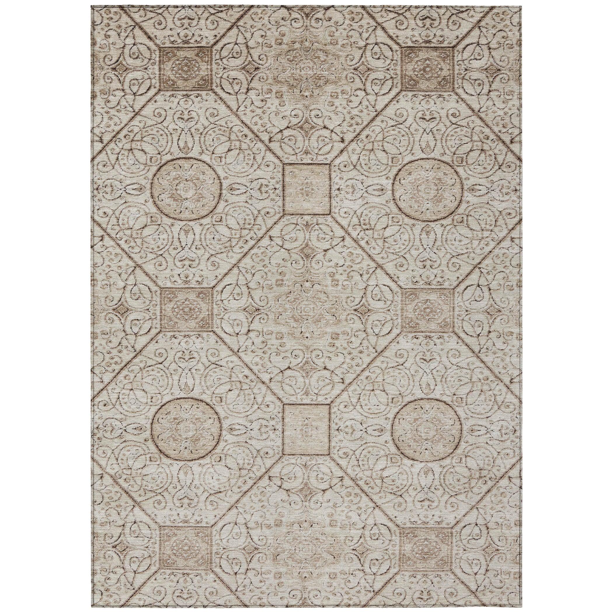 Addison Rugs Iriora Brown Washable Indoor-Outdoor Rug