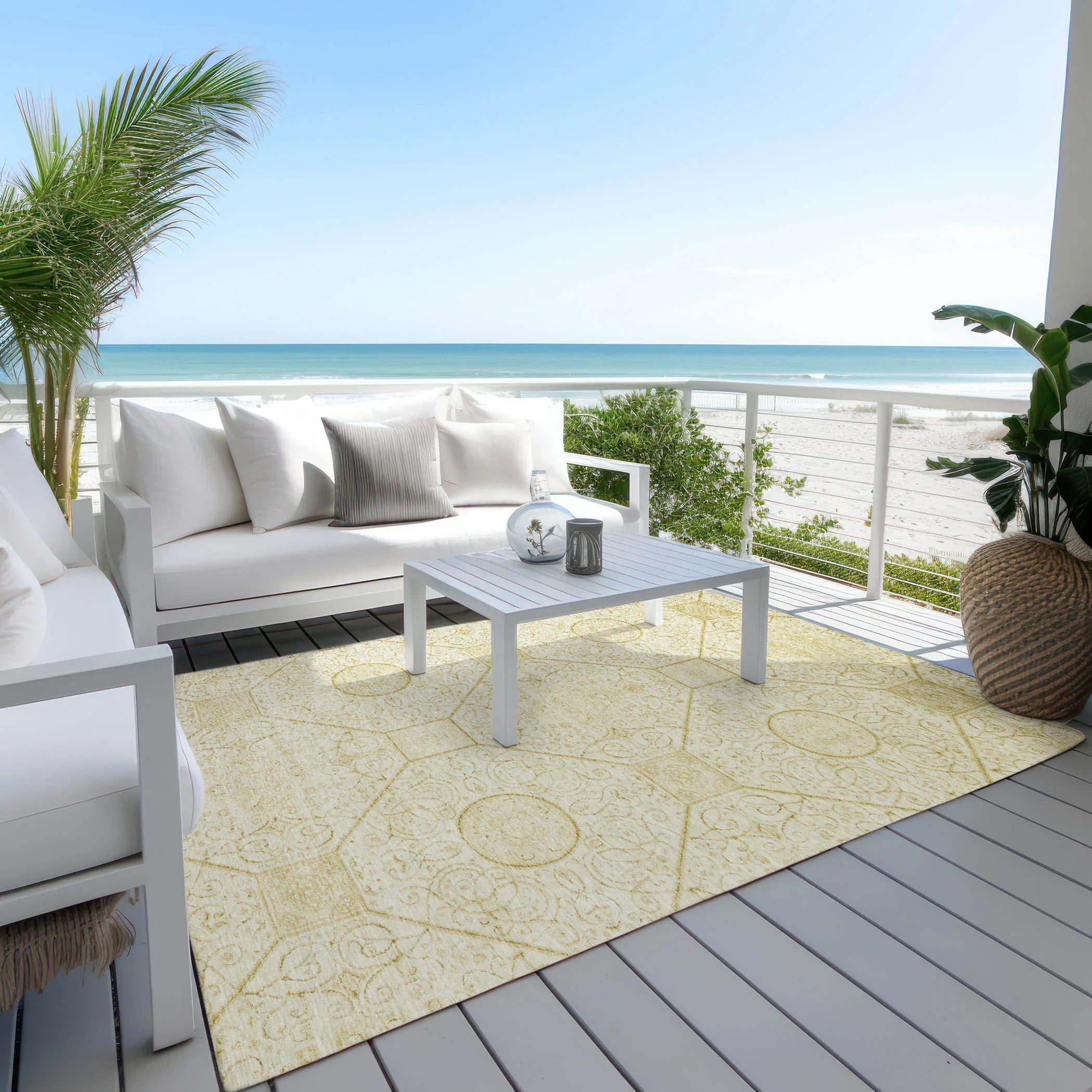 Addison Rugs Iriora Gold Washable Indoor-Outdoor Rug