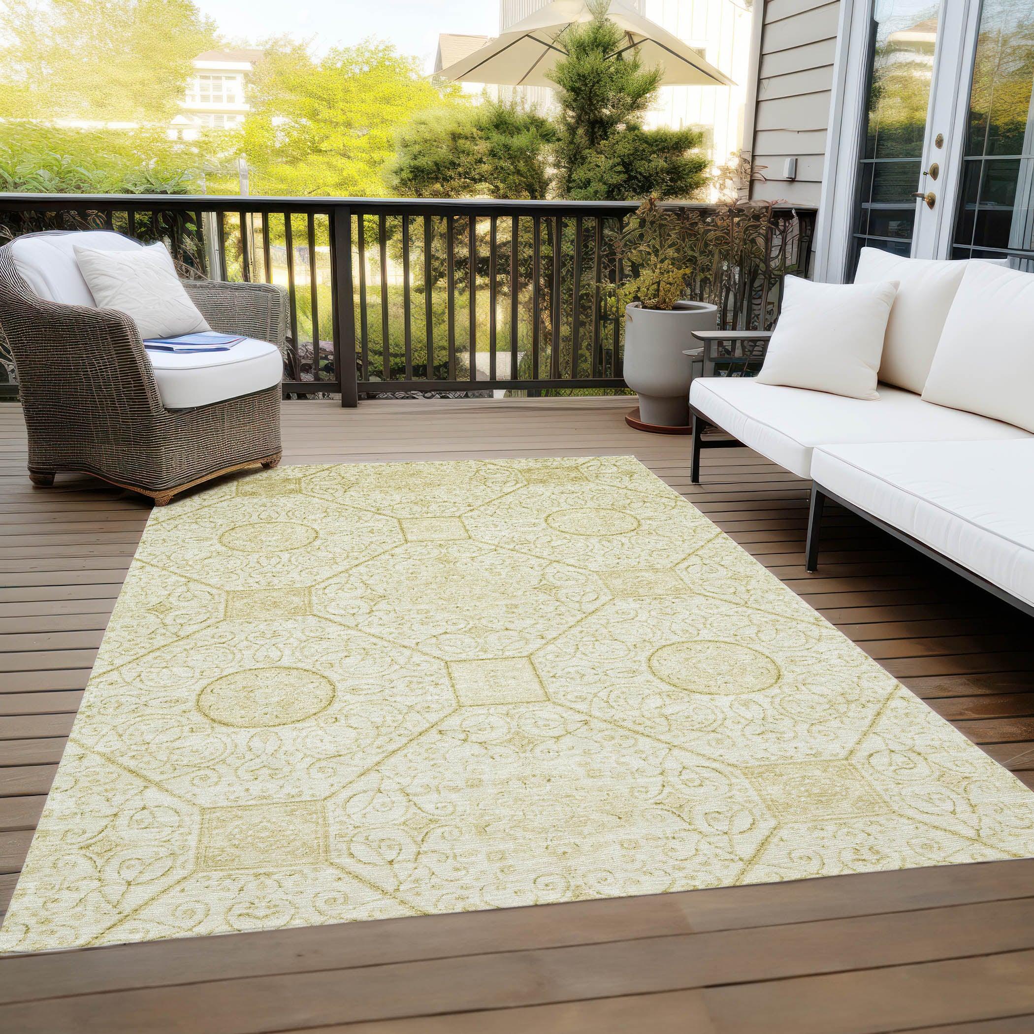 Addison Rugs Iriora Gold Washable Indoor-Outdoor Rug