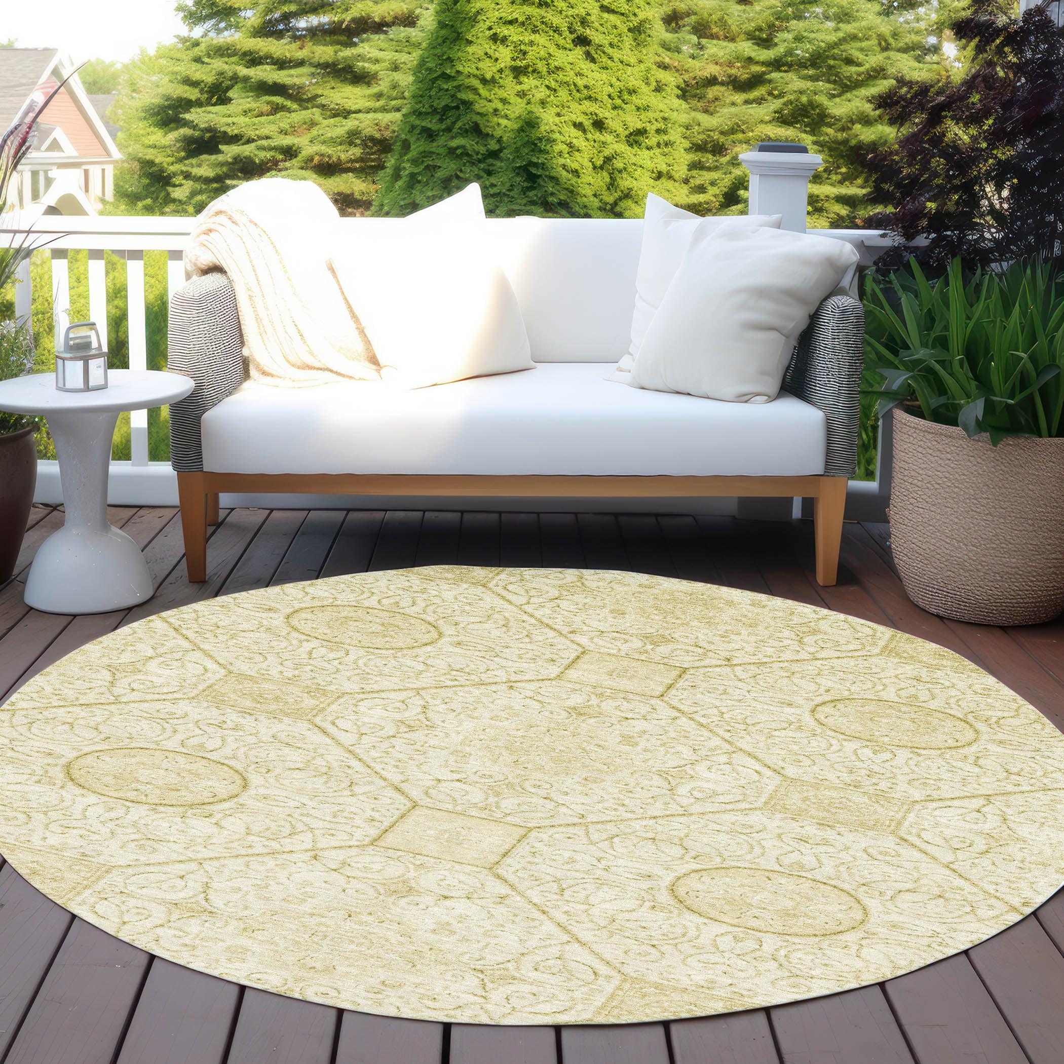 Addison Rugs Iriora Gold Washable Indoor-Outdoor Rug