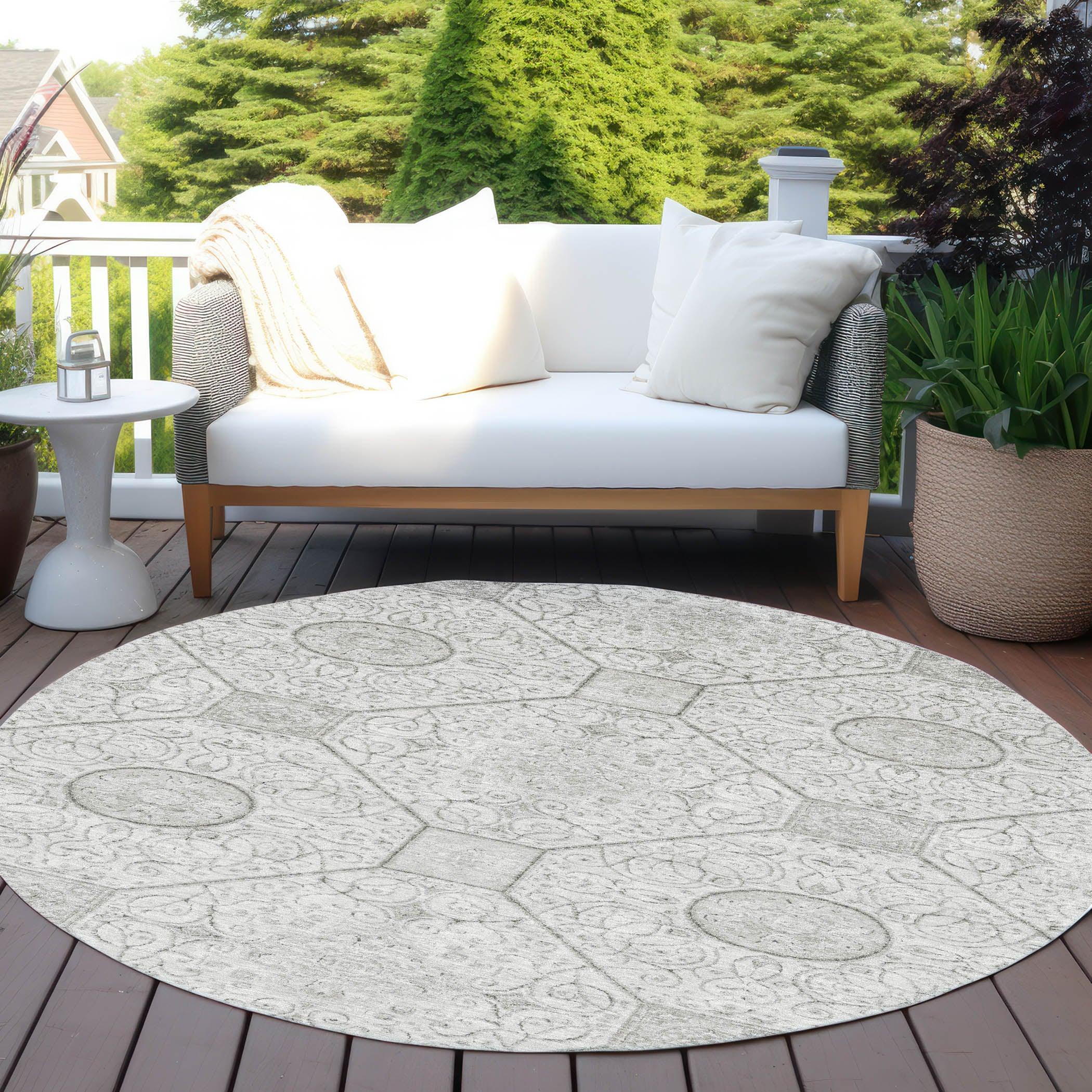 Addison Rugs Iriora Gray Washable Indoor-Outdoor Rug
