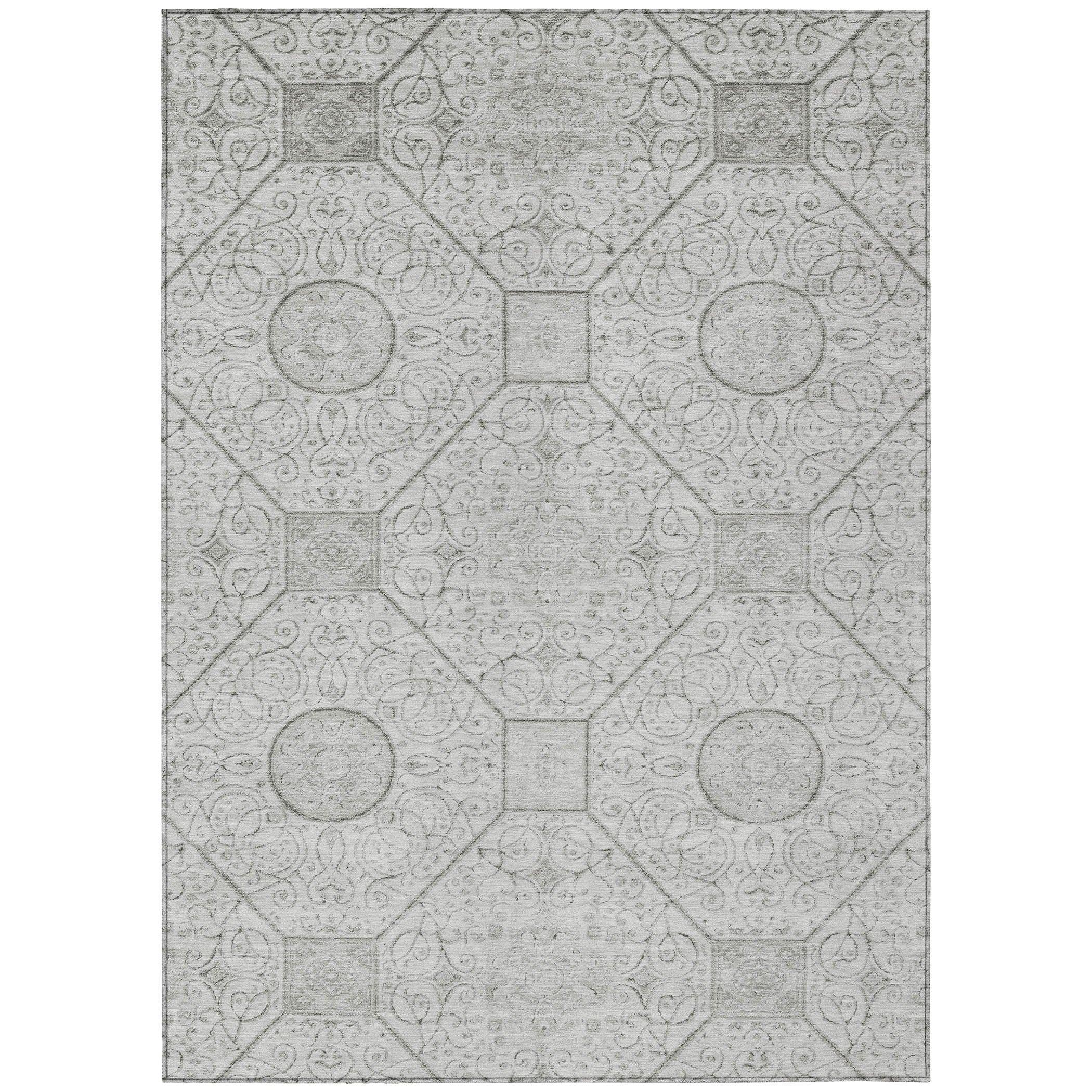 Addison Rugs Iriora Gray Washable Indoor-Outdoor Rug