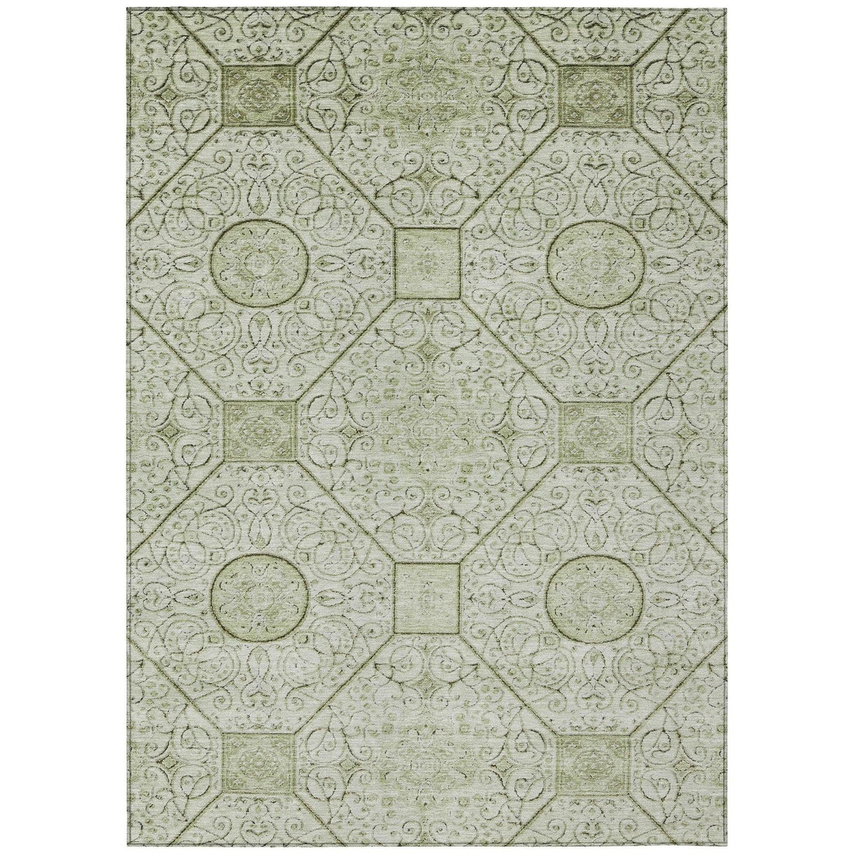 Addison Rugs Iriora Green Washable Indoor-Outdoor Rug