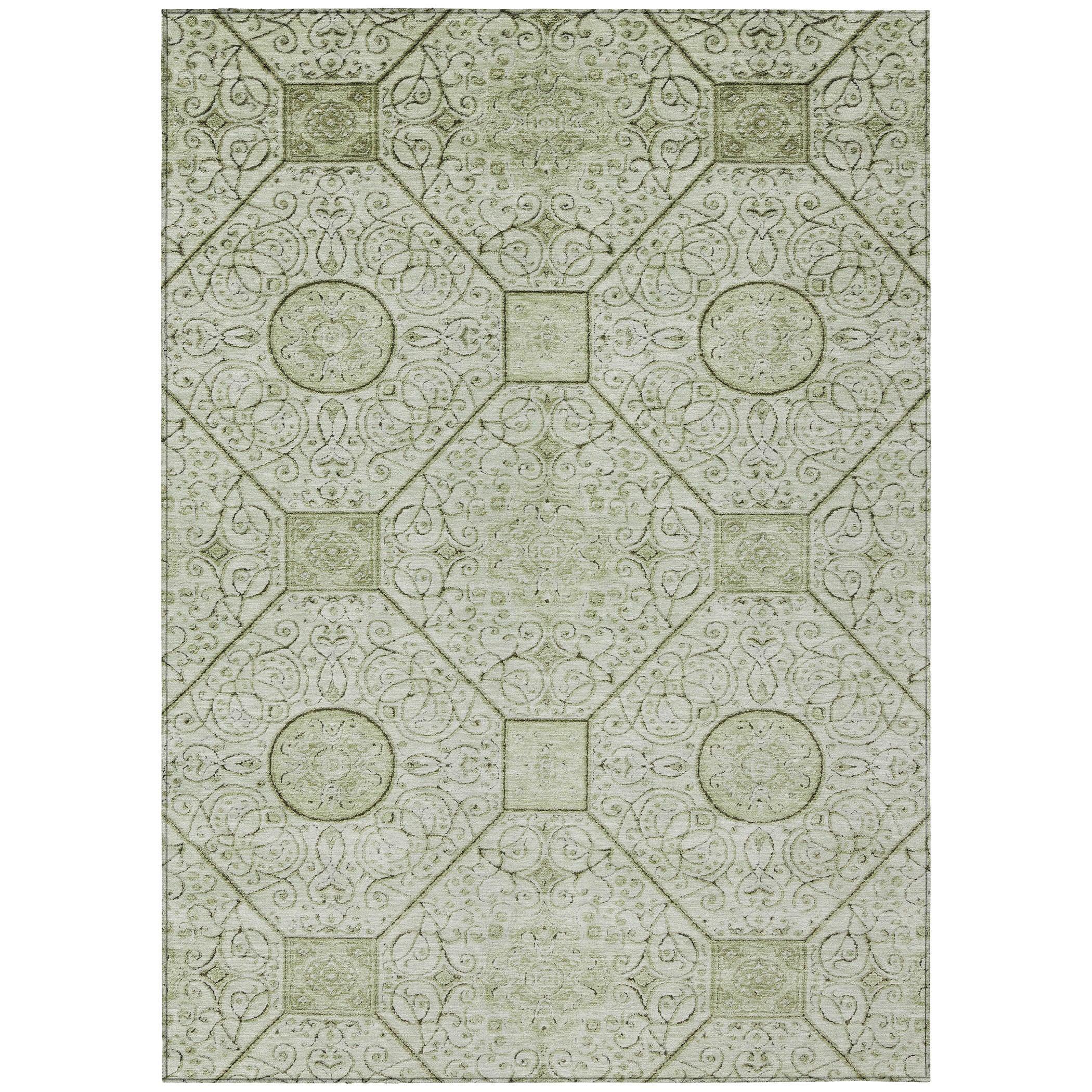 Addison Rugs Iriora Green Washable Indoor-Outdoor Rug