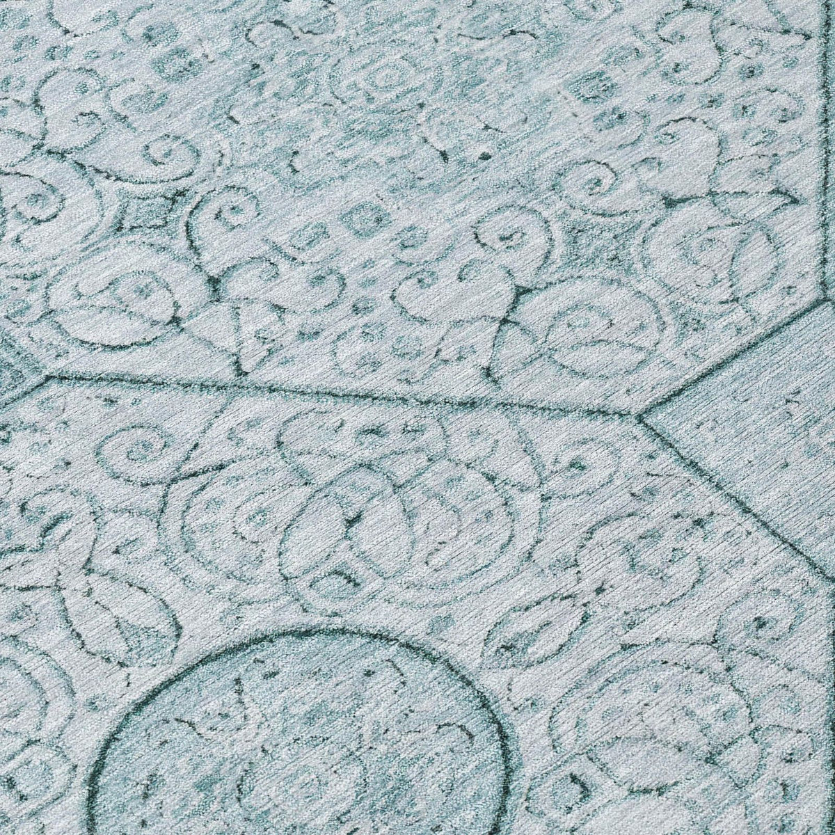 Addison Rugs Iriora Teal Washable Indoor-Outdoor Rug