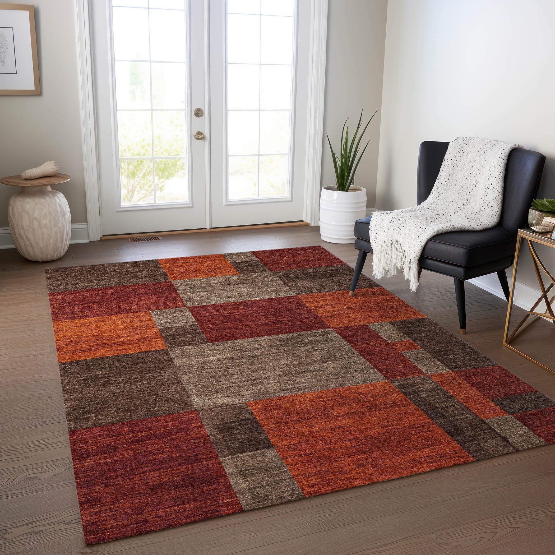 Addison Rugs Iriyn Brown Washable Indoor-Outdoor Rug