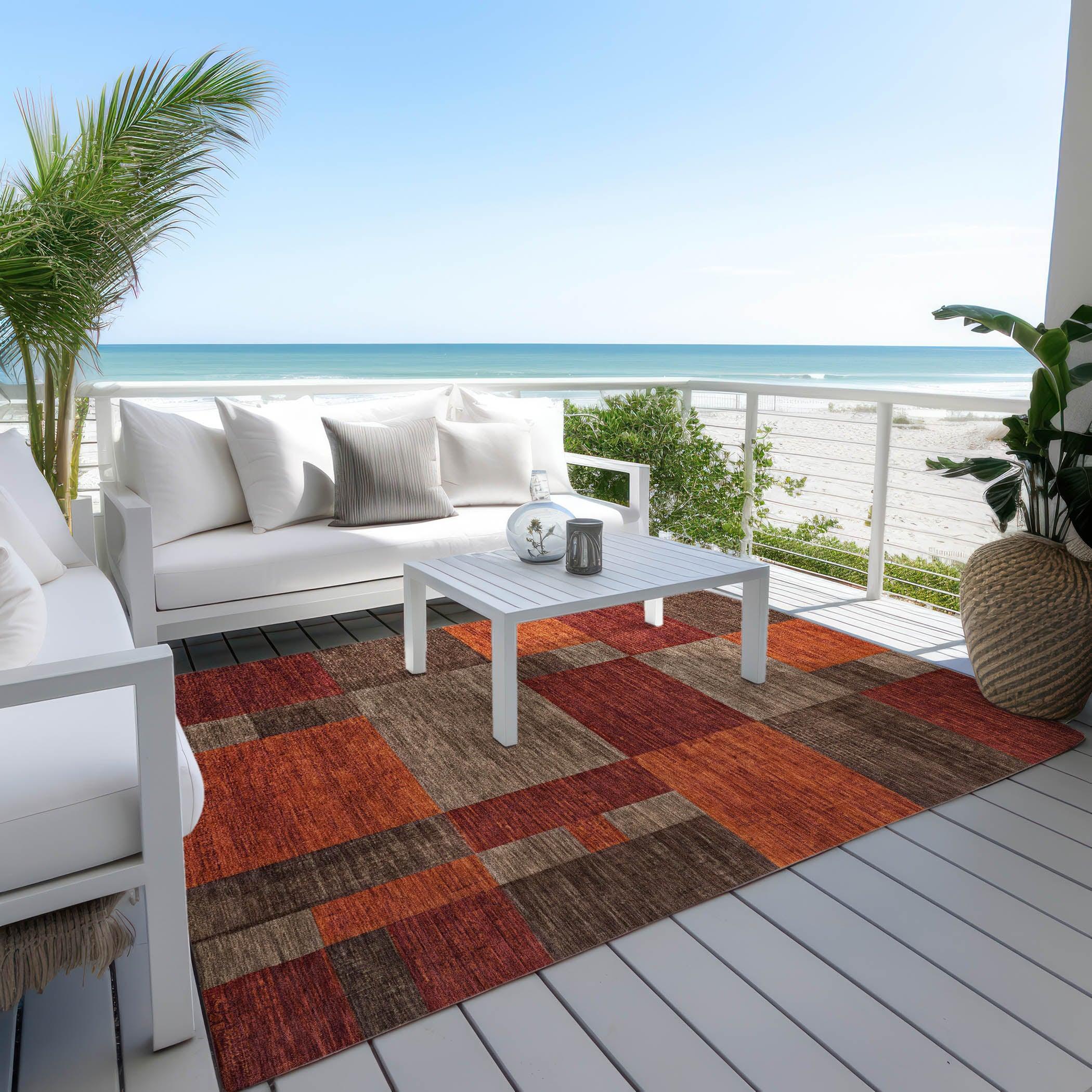 Addison Rugs Iriyn Brown Washable Indoor-Outdoor Rug