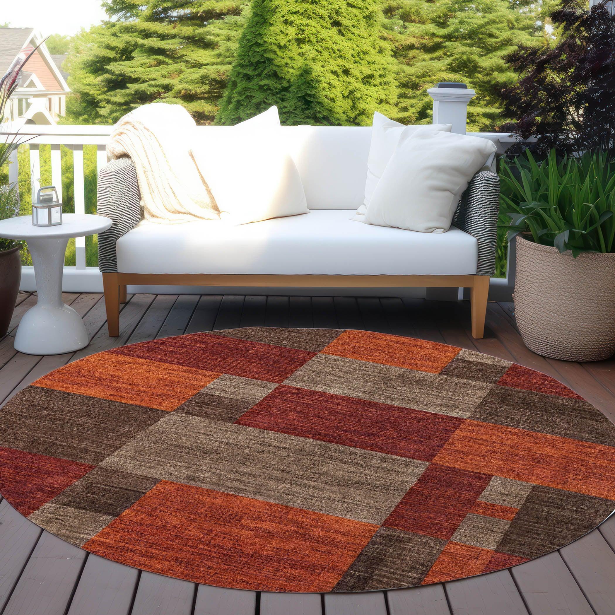Addison Rugs Iriyn Brown Washable Indoor-Outdoor Rug