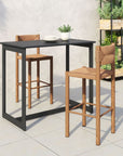 Zuo Modern Iska Aluminum Outdoor Barstool 2PC