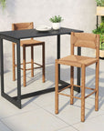 Zuo Modern Iska Aluminum Outdoor Barstool 2PC