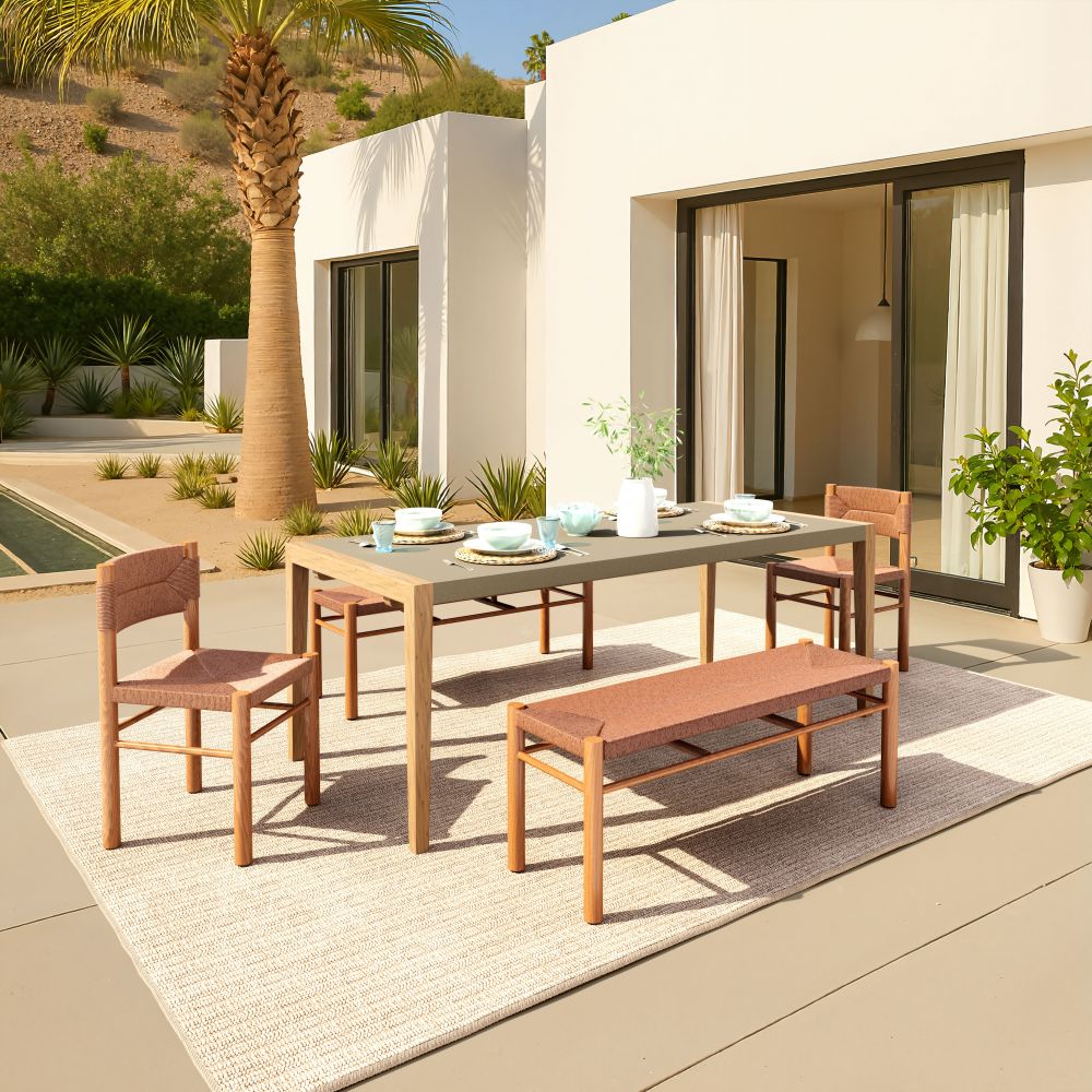 Zuo Modern Iska Aluminum Outdoor Bench