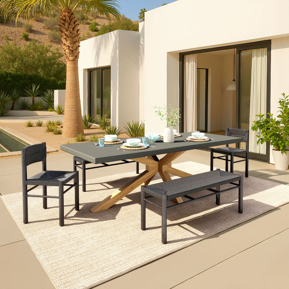 Zuo Modern Iska Aluminum Outdoor Bench