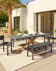 Zuo Modern Iska Aluminum Outdoor Bench