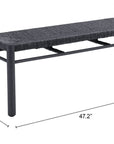 Zuo Modern Iska Aluminum Outdoor Bench