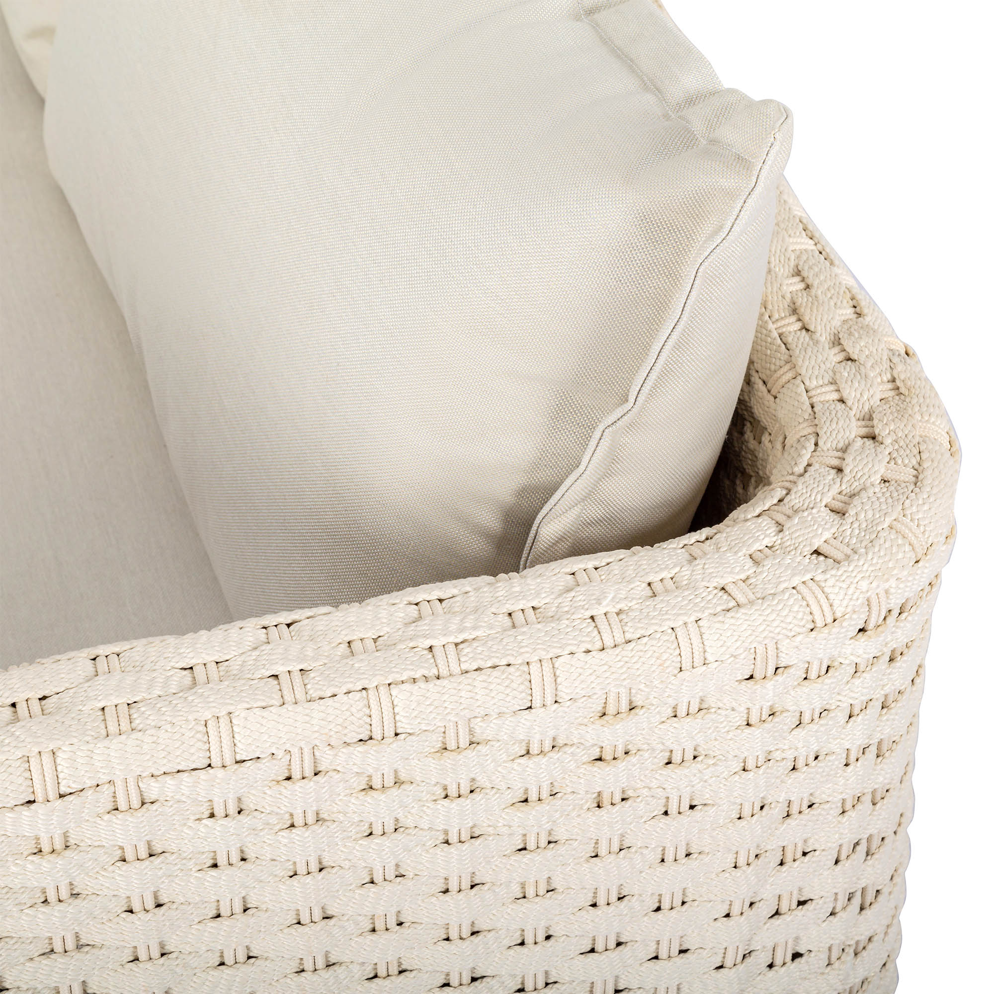 Ivory Coast Fabric Outdoor Loveseat