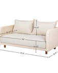 Ivory Coast Fabric Outdoor Loveseat