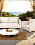 Ivory Coast Fabric Outdoor Loveseat